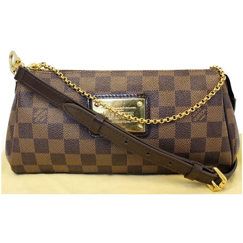 louis vuitton eva damier ebene clutch|louis vuitton eva clutch size.